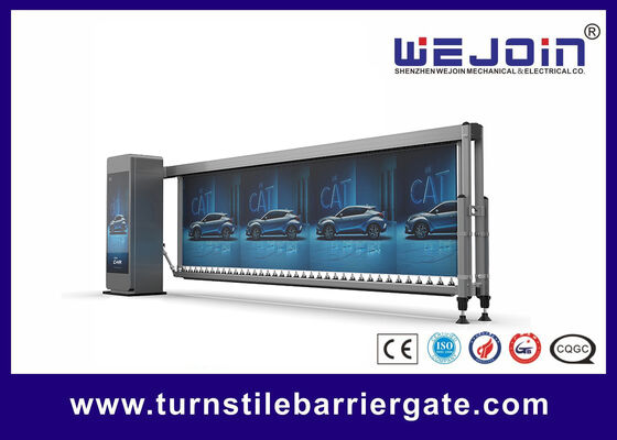 गुणवत्ता  Intelligent barrier gate Advertising boom barrier 4.1 meters 3.5meters 4~8 seconds for car park barrier system कारखाना