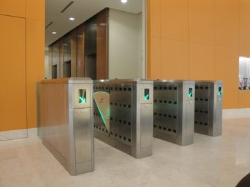 110V/220V stainless steel full-auto access control flap barrier